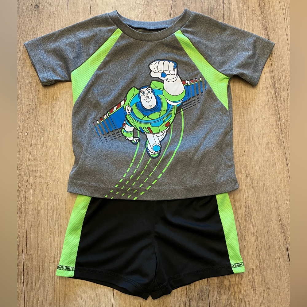 Disney Buzz Lightyear Toy Story T-Shirt and Shorts Matching Set - 12M